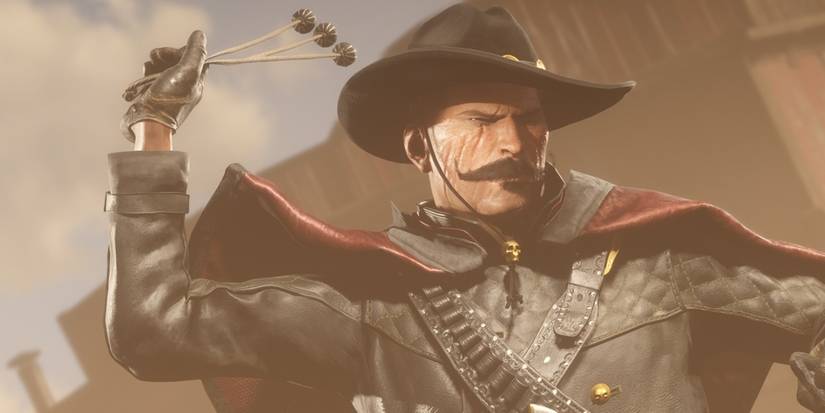 bounty hunter throwing bolas in Red Dead Online