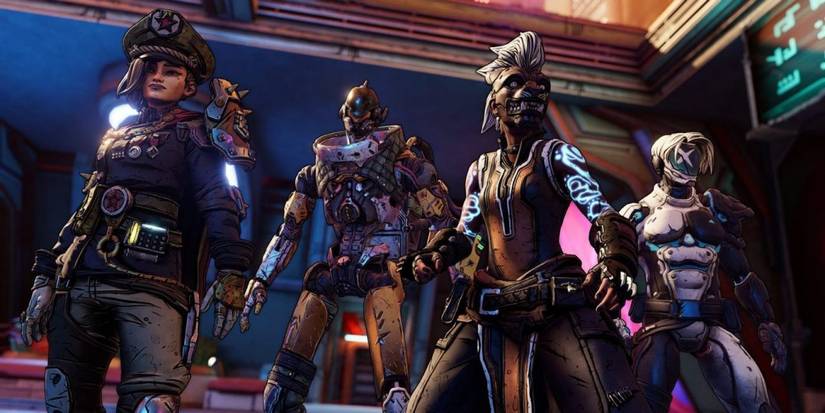 borderlands 3 vault hunters lined up together in final form skins