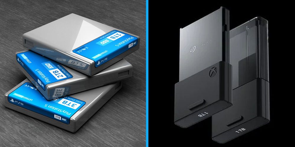 The hard drives for the PS5 and the Xbox Series X