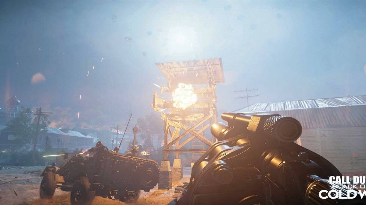 call of duty black ops cold war grenade launcher at night