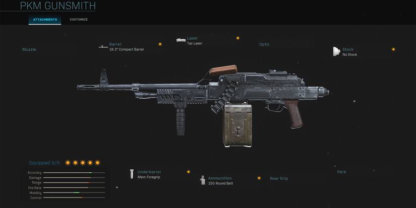 call of duty warzone PKM loadout