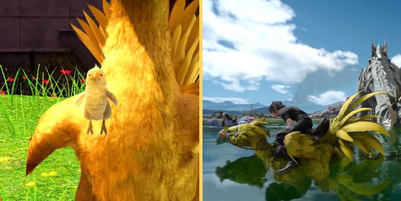 Yellow Chocobos flying and Swimming (Final Fantasy XIII & Final Fantasy XV)