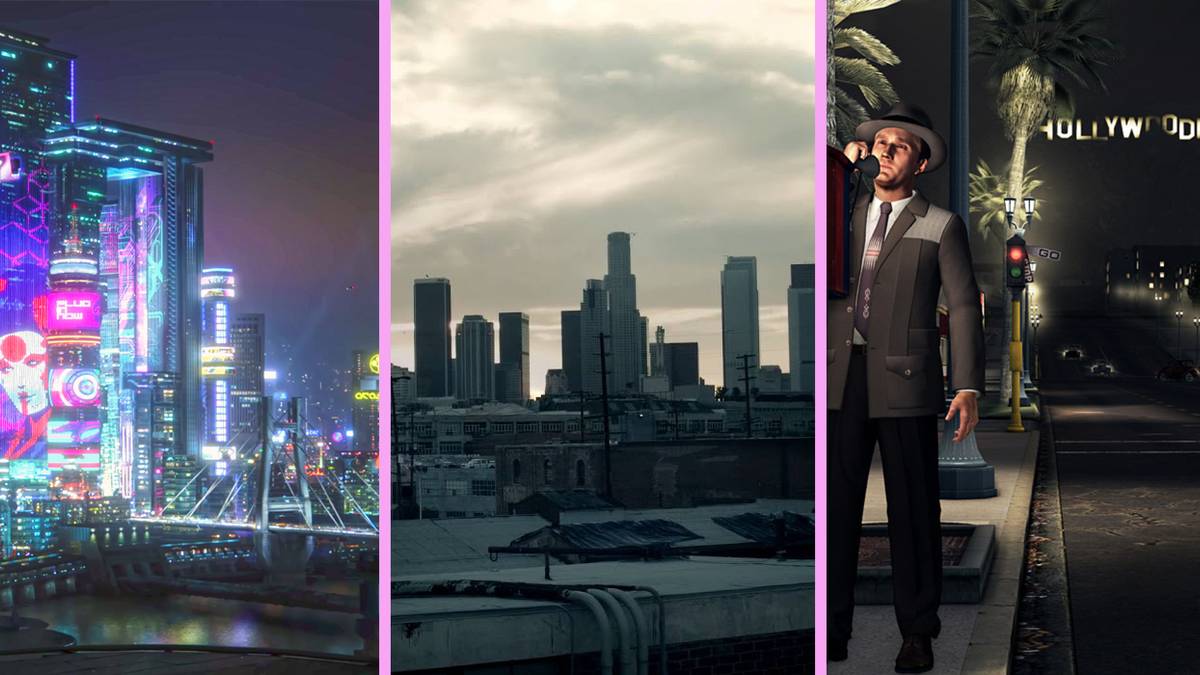 California, as depicted in Cyberpunk 2077, Dead Rising 3 and L.A. Noire