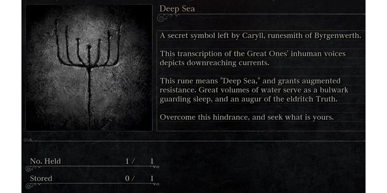 deep sea rune description