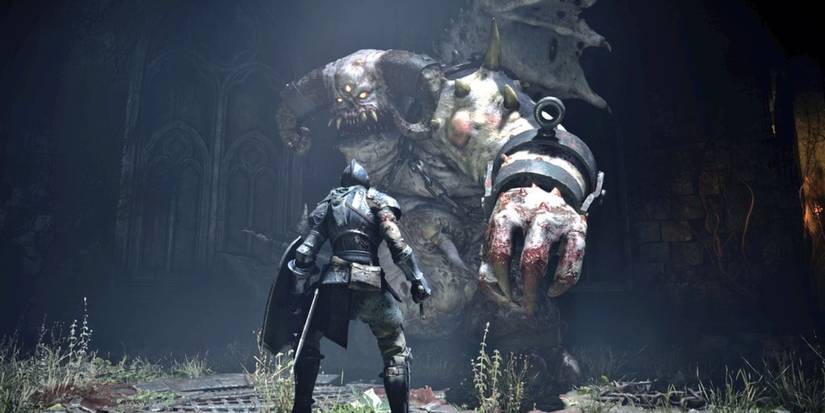 Vault Demon fighting knight