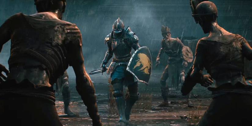 character facing enemies demon's souls