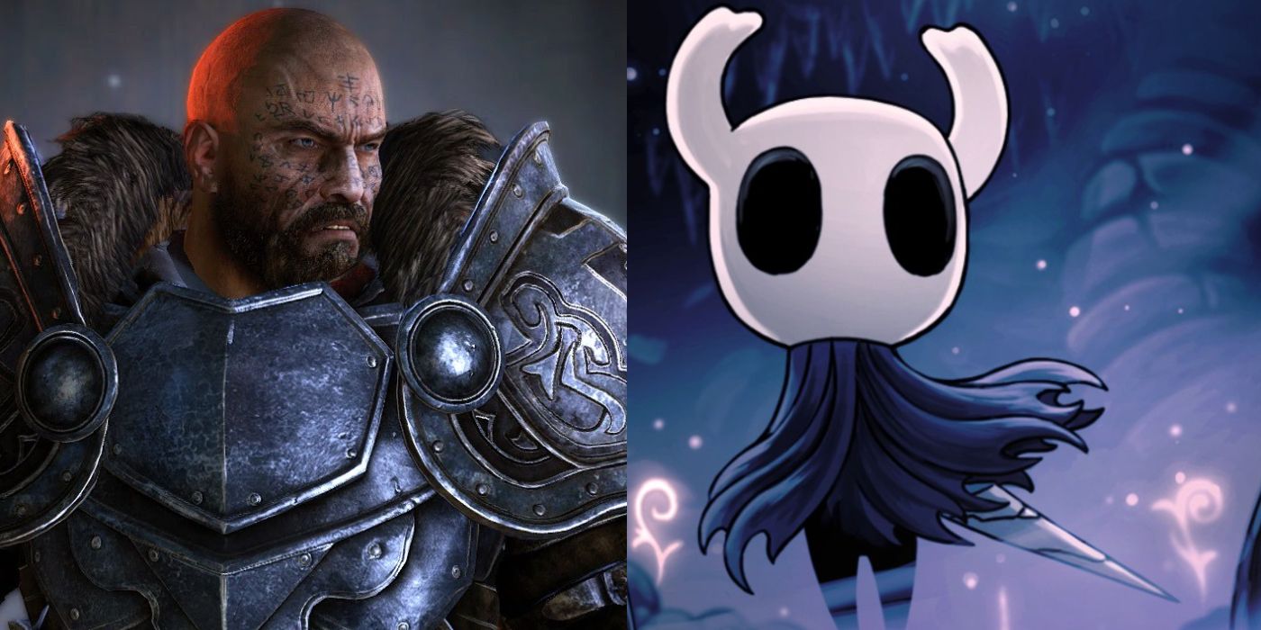 (Left) Lord of the Fallen main character (Right) Hollow Knight main character