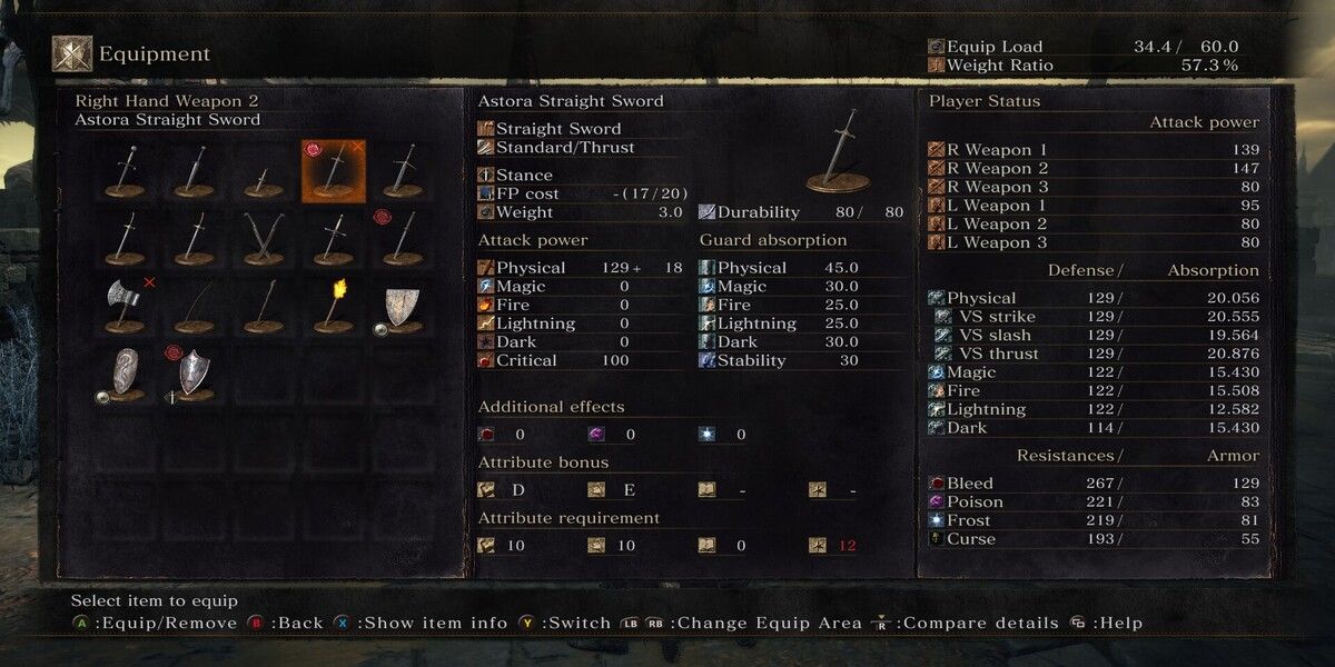 Weapon Upgrade screen in Dark Souls 3