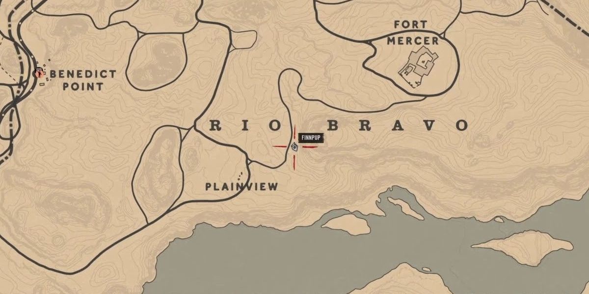 English Mace location on map in Red Dead Redemption 2
