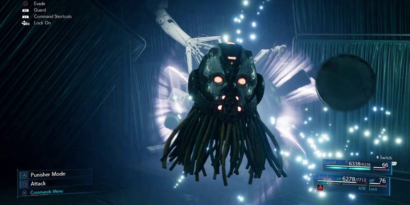 The Brain Pod boss battle from Final Fantasy VII Remake
