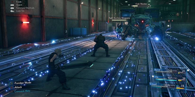 The Crab Warden boss battle from Final Fantasy VII Remake