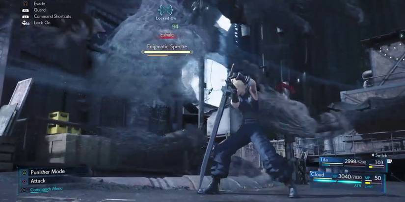 The Enigmatic Spectre boss battle from Final Fantasy VII Remake