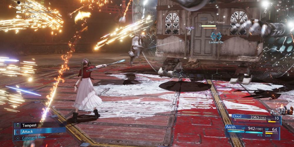 The Hell House boss battle from Final Fantasy VII Remake
