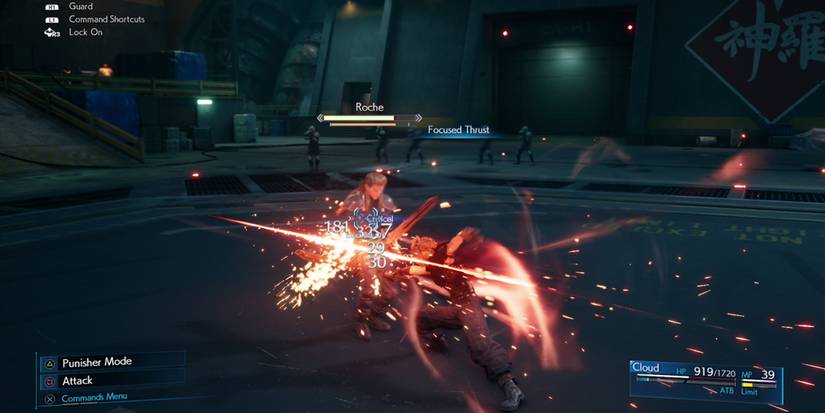 The second Roche boss battle from Final Fantasy VII Remake