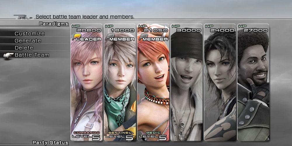 Party members from Final Fantasy XIII