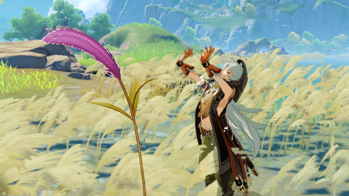 Horsetail blowing in the wind