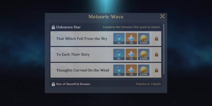 unreconciled stars quests first day