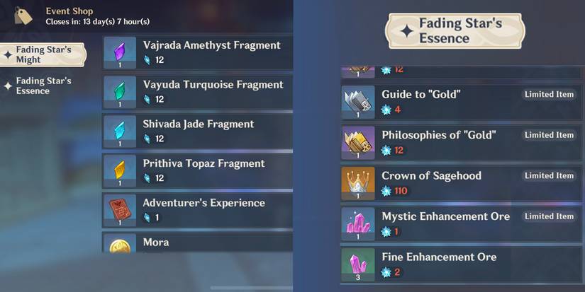 fading stars might essence shop