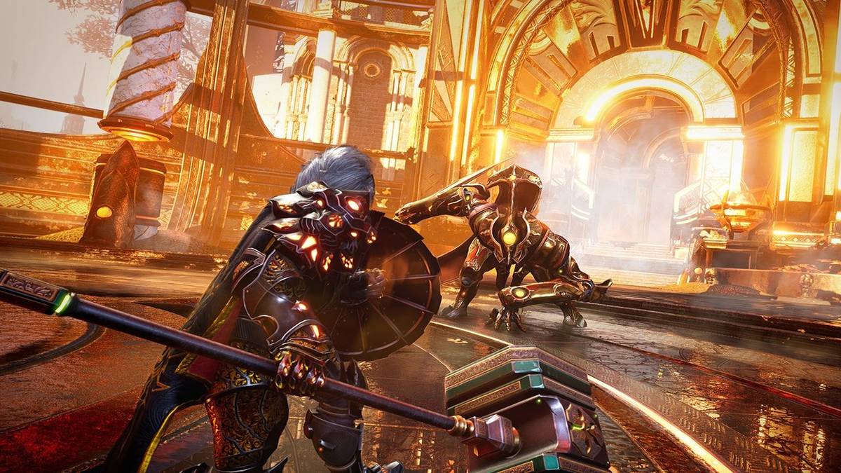 enemy charging at player godfall screenshot