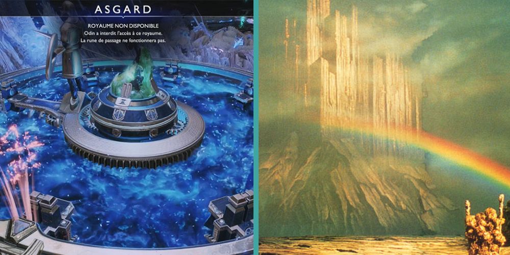 Asgard, as depicted in God of War and Norse mythology