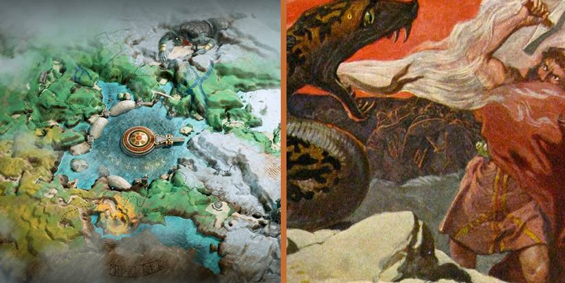 Midgard, as depicted in God of War and Norse mythology