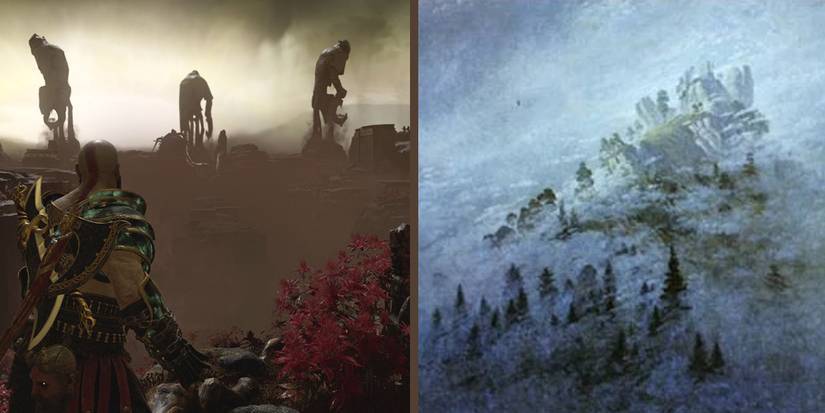 Niflheim, as depicted in God of War and Norse mythology