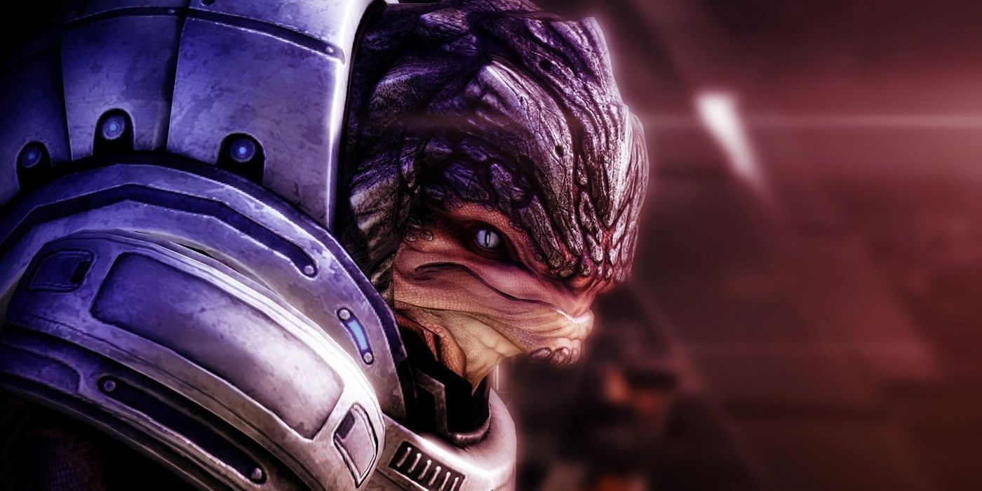 grunt from mass effect red background