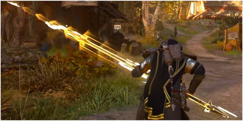 gungnir valhalla glowing weapon wielded by Eivor