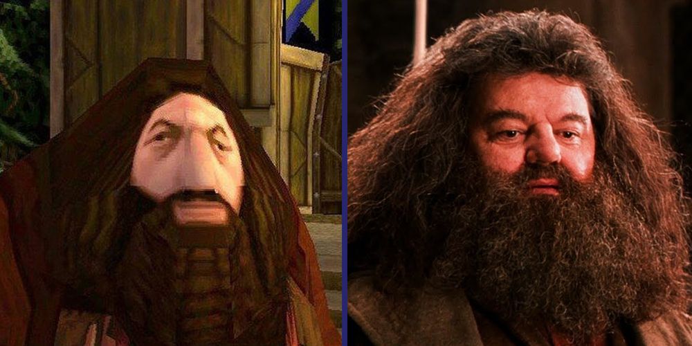 Hagrid in Harry Potter and the Sorcerer's Stone (PS1) and in one of the movies 