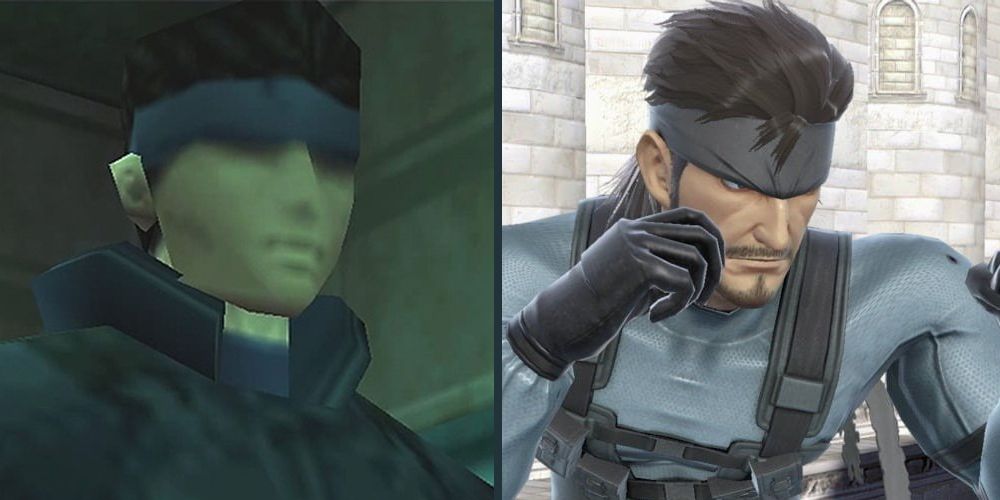 Solid Snake in Metal Gear Solid and in Smash