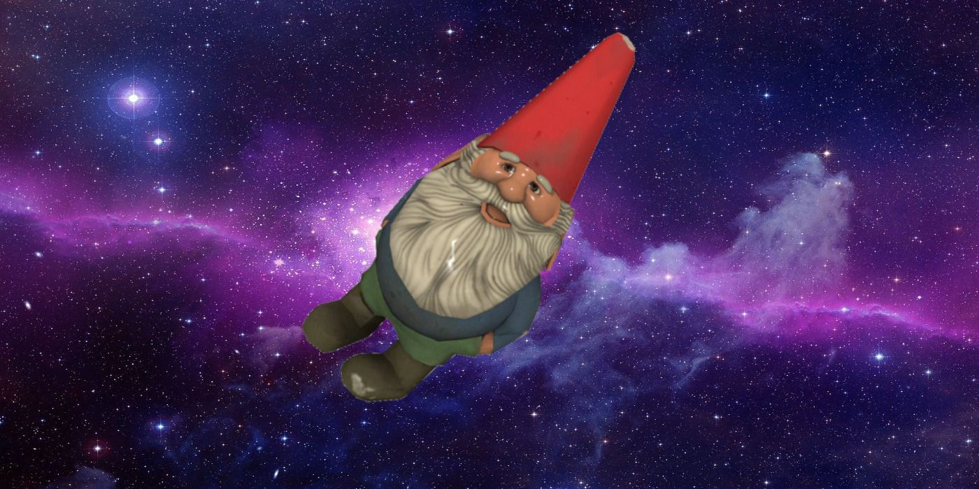 half life gnome floating around in space
