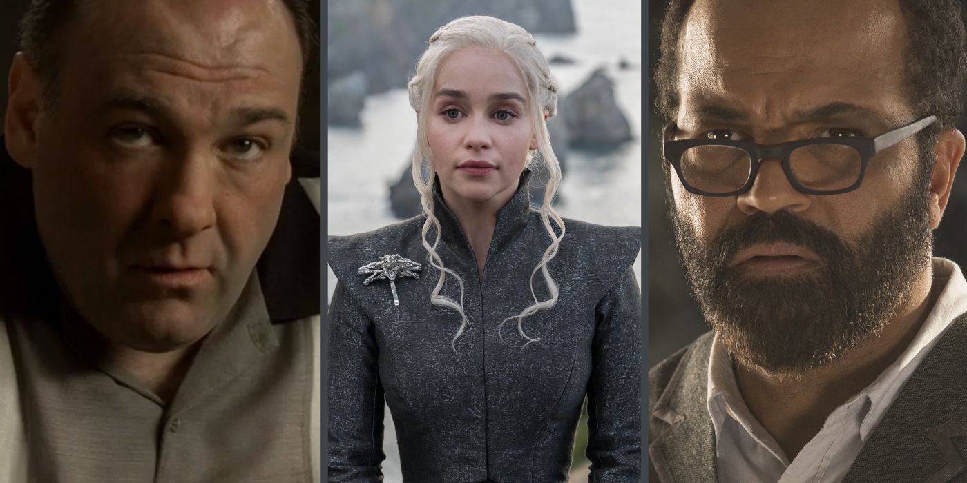 Tony Soprano (The Sopranos), Daenerys Targaryen (Game of Thrones) and Bernard Lowe (Westworld)