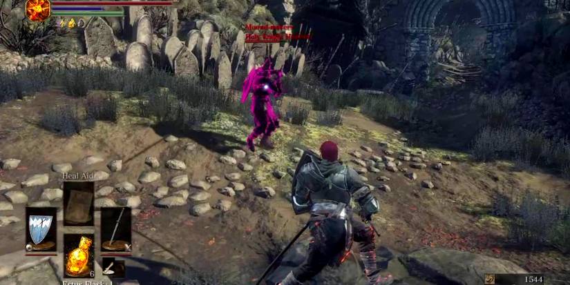 purple npc invader from the mound makers covenant.