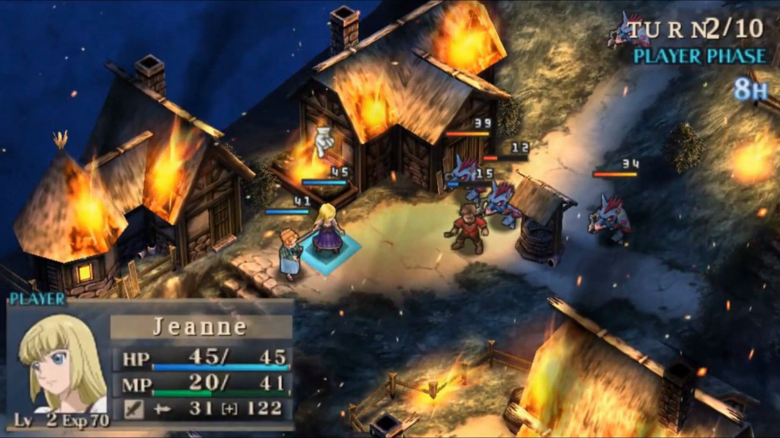 Gameplay in Jeanne D'Arc is turn-based in this tactical fighter.
