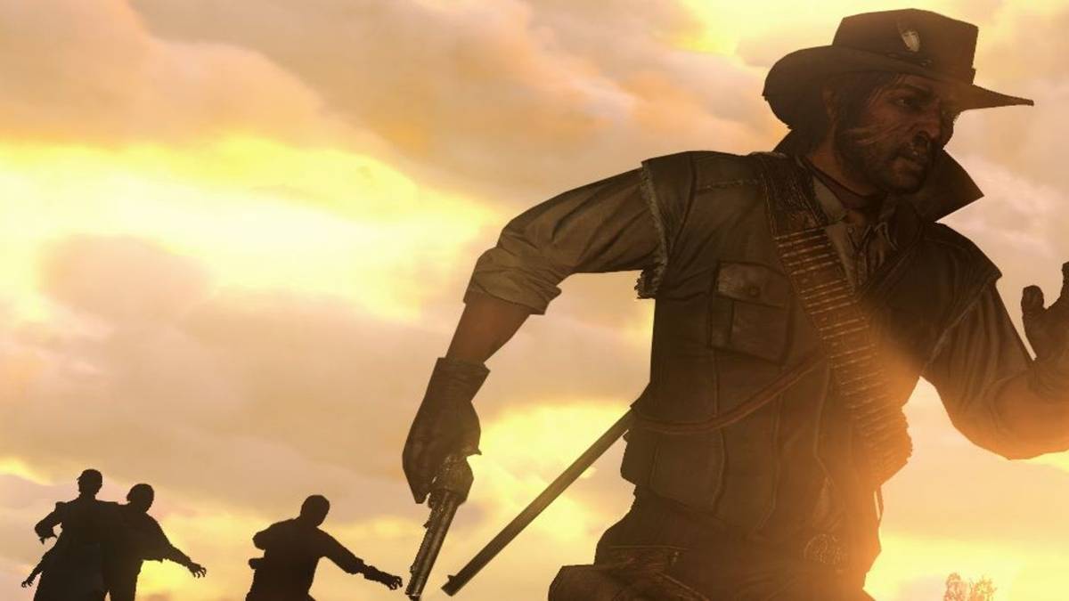john fleeing zombies in red dead redemption undead nightmare