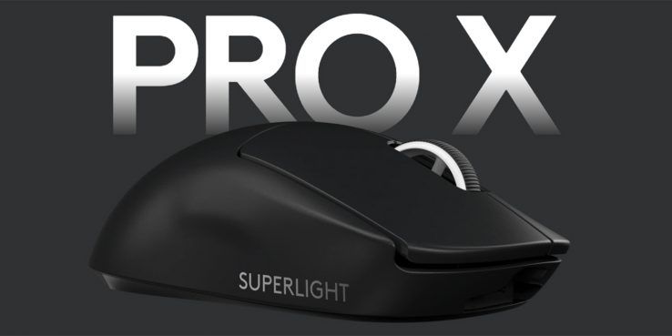 logitech pro x superlight mouse in black