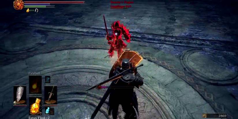 red invader in the cathedral of the deep.