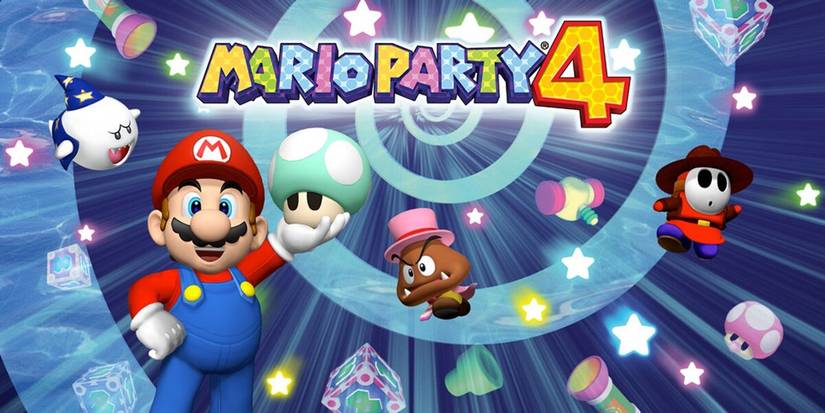Mario Party 4 promotional image of Mario and title