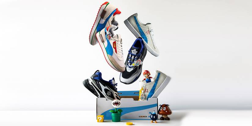 mario puma shoe collab 3d all stars