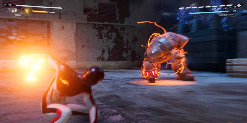 Miles Venom Punching Rhino