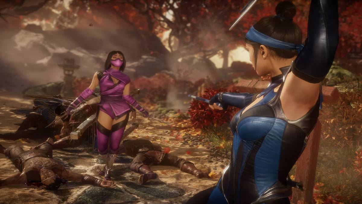 mileena and kitana fighting mk 11