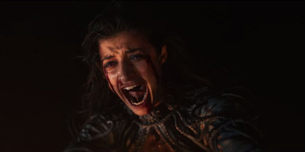 Yennefer during the closing moments of the Witcher Netflix series