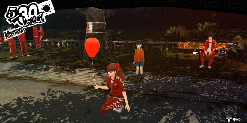 The fast-forward button in Persona 5 Royal