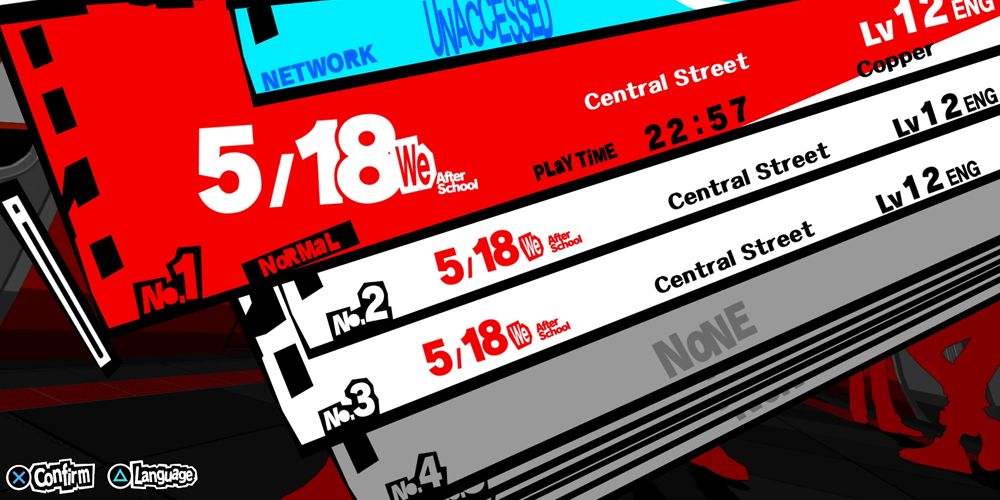 The loading screen in Persona 5