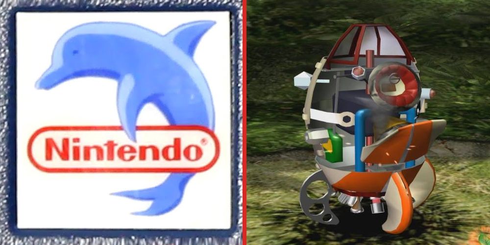The Nintendo Dolphin logo and The Dolphin from Pikmin