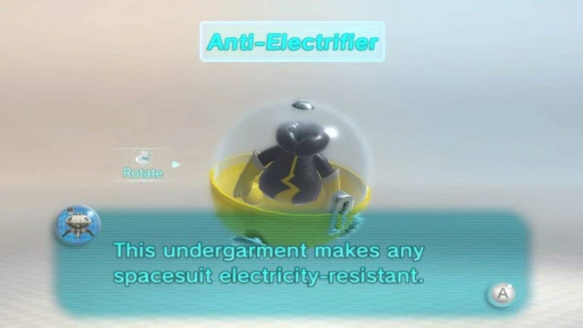 pikmin 3 deluxe anti electruit suit upgrade capsule