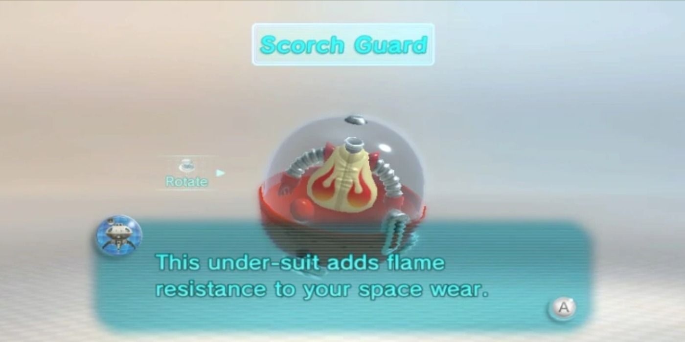 pikmin 3 deluxe fire suit scorch guard info screen