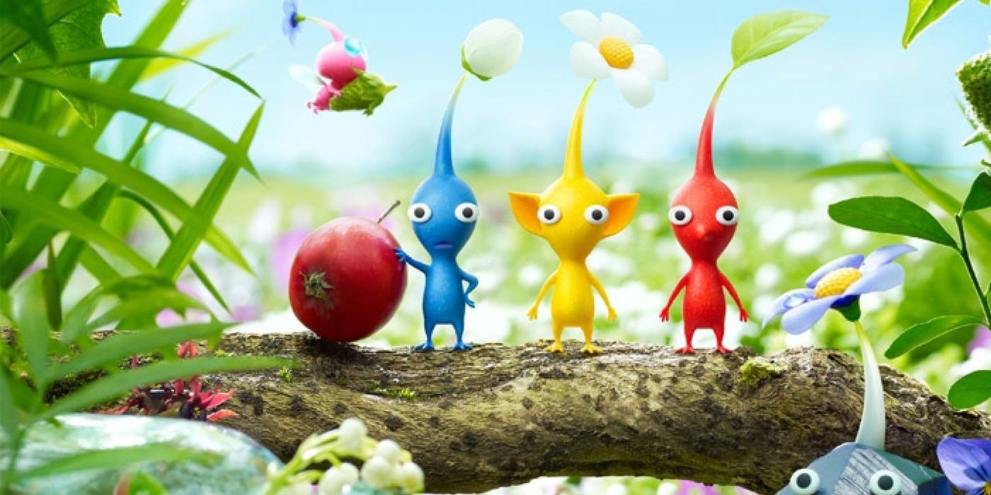 A promo image for Pikmin 3 Deluxe