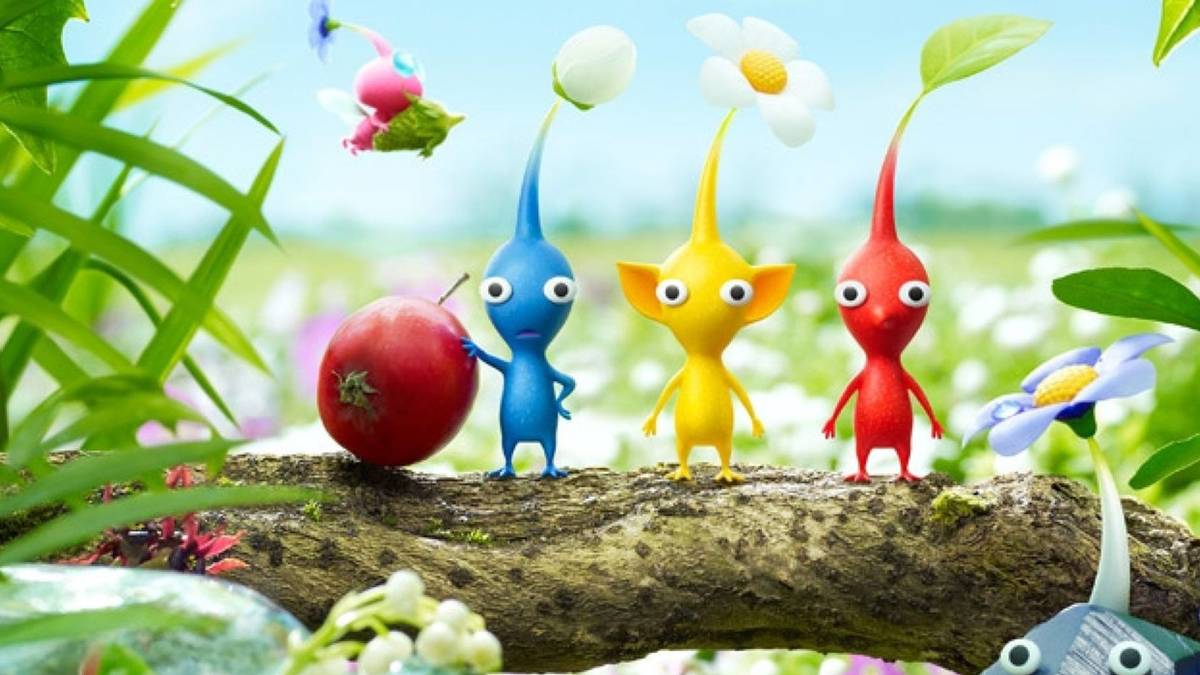 A promo image for Pikmin 3 Deluxe