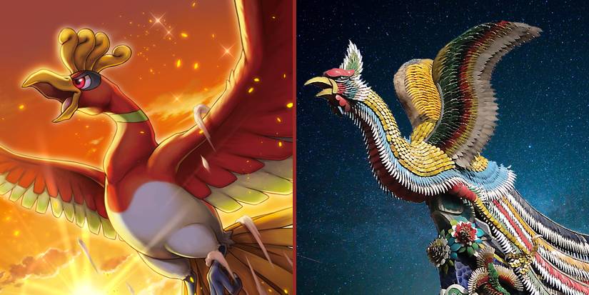 Ho-oh (Pokémon) and a Phoenix